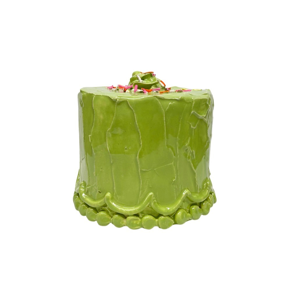 Sprinkle Topped Green Cake 1