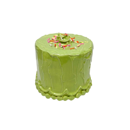Sprinkle Topped Green Cake 1