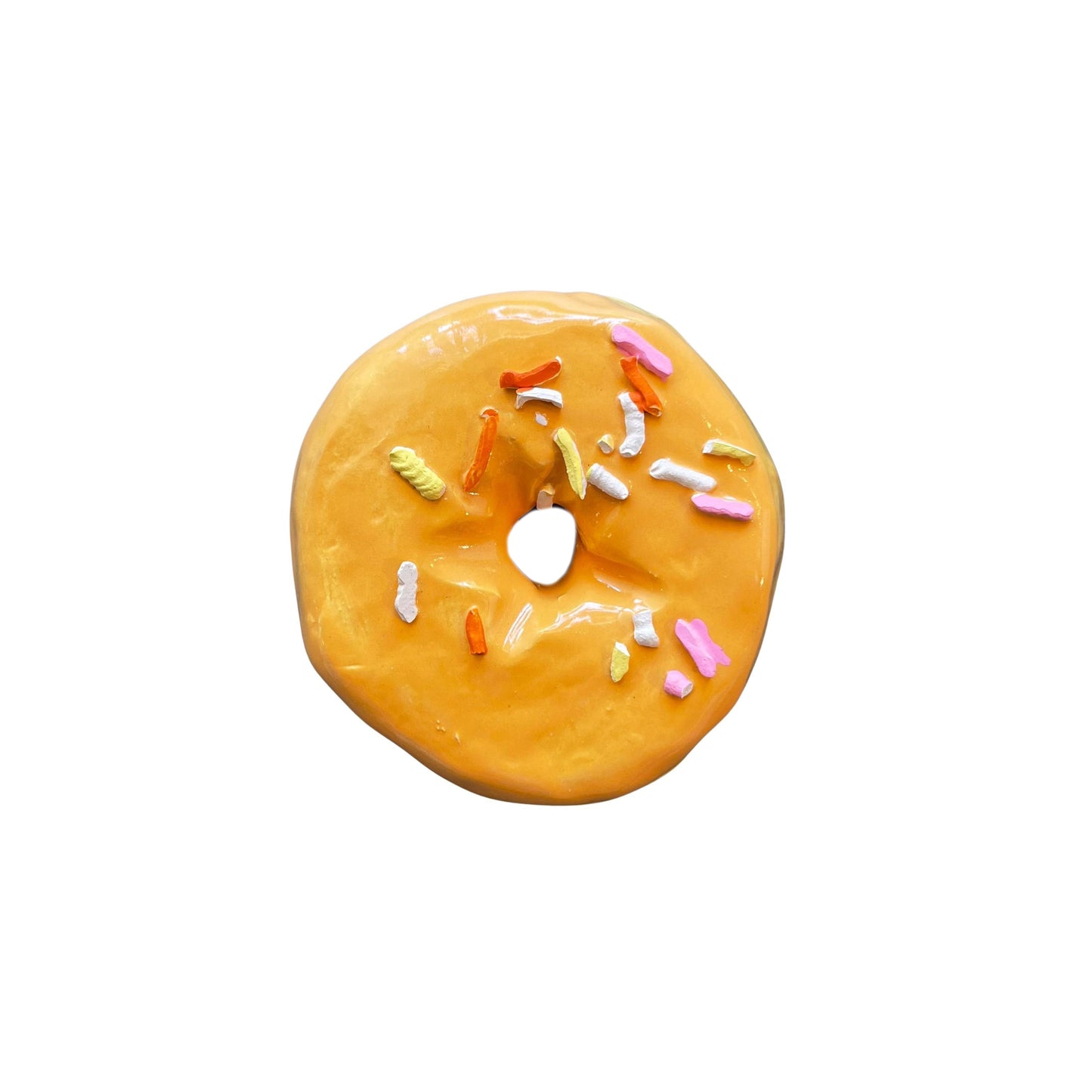 Orange Donut With Multi Sprinkles (Day Old)