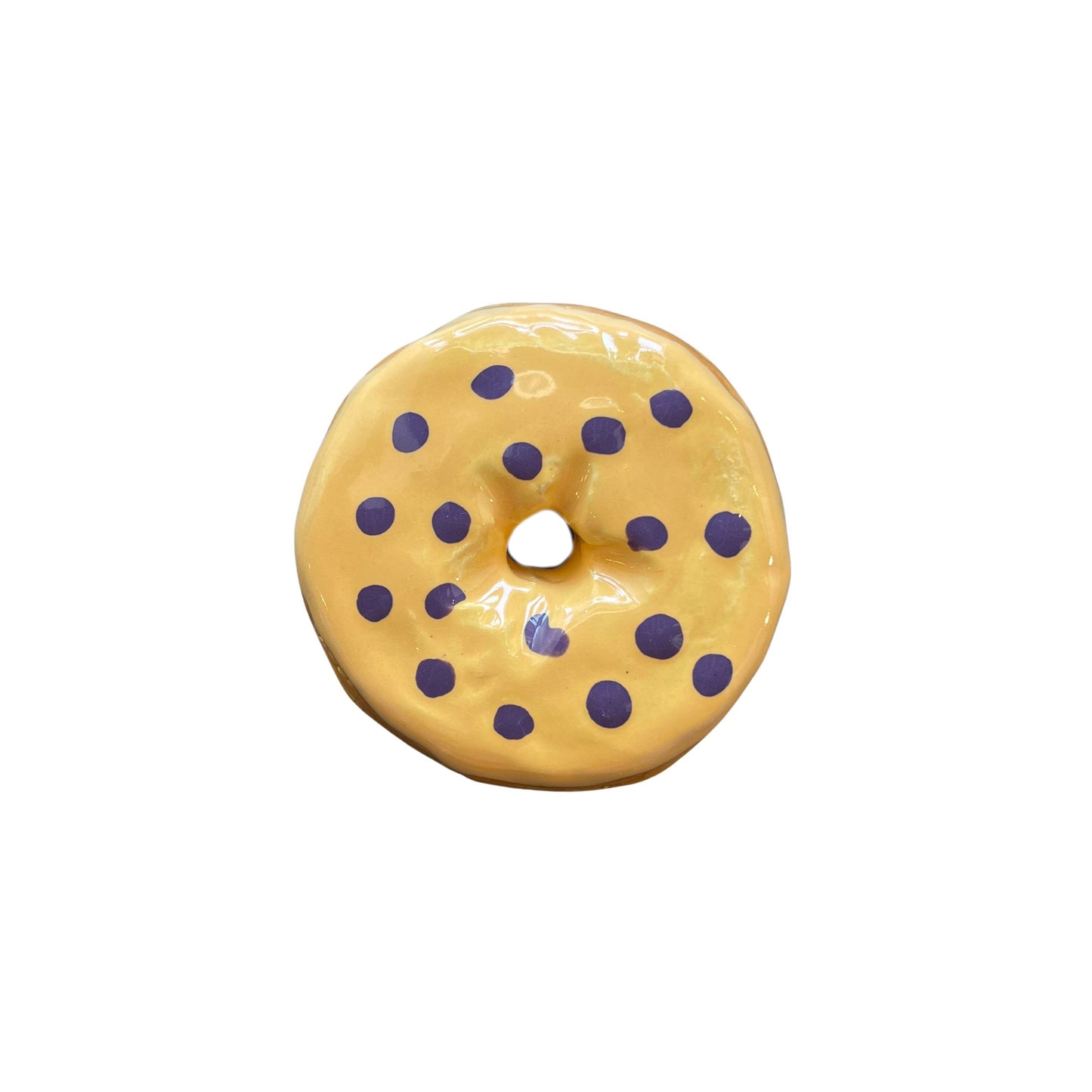 Peach Donut With Purple Dots (Day Old)
