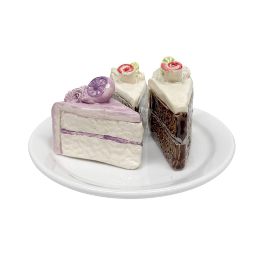 Plate With Three Cake Slices II