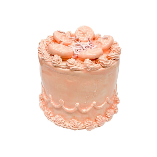 Peach Cake With Medallions And Sprinkles 24