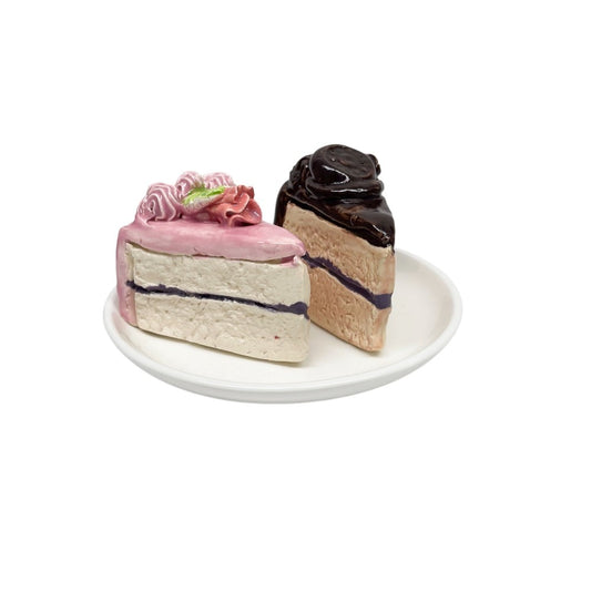 Plated Chocolate And Rose Cake Slices 34