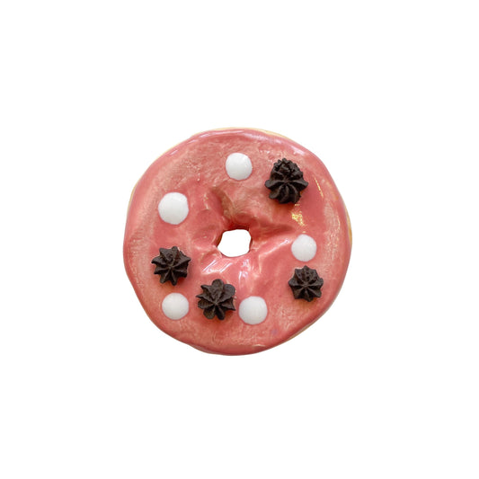 Strawberry Donut With Chocolate Stars