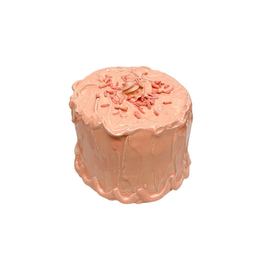 Peach Chiffon Cake With Sprinkles
