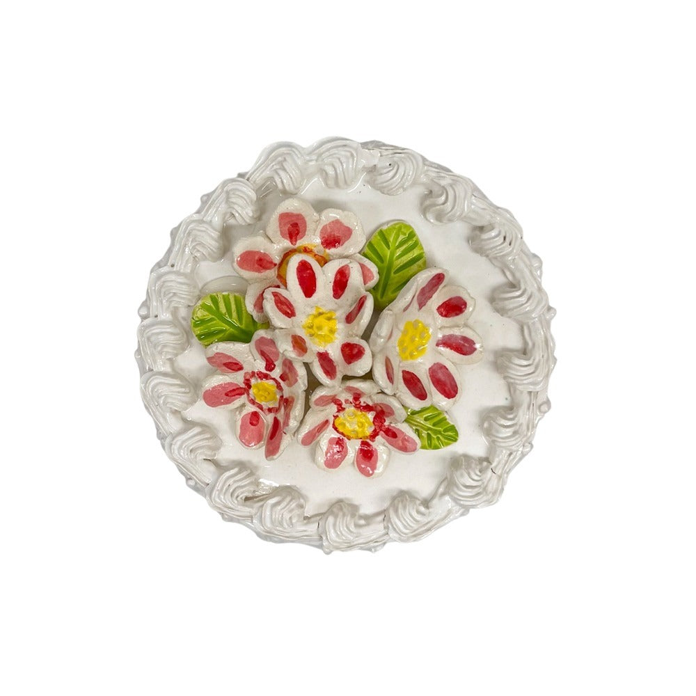 Vanilla Cake With Pink Daisies 73