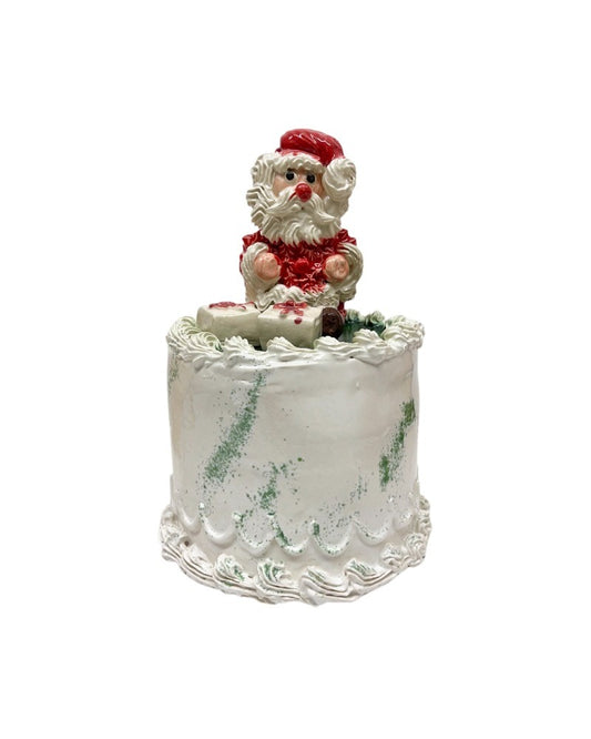Santa Claus With Presents Topped Vanilla Cake 30