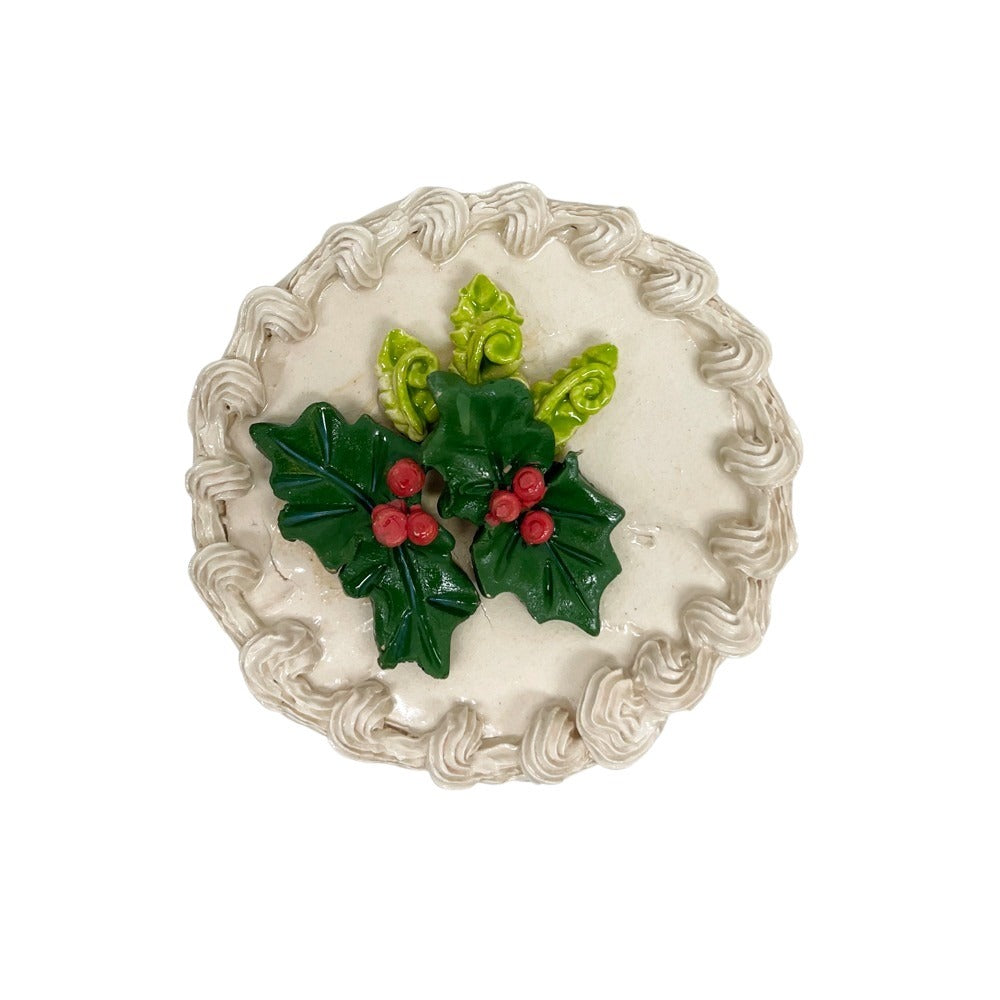 Holly Topped Vanilla Cake 38