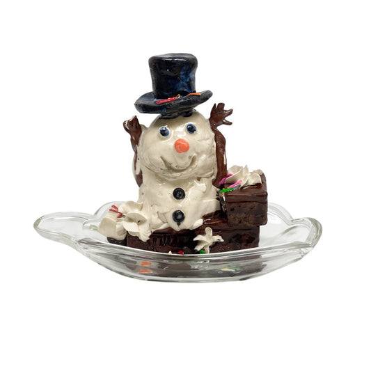 Snowman Brownie Sundae 2