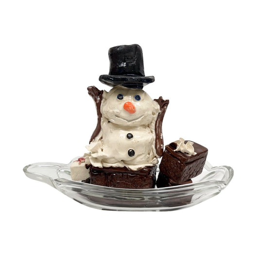 Snowman Brownie Sundae 3