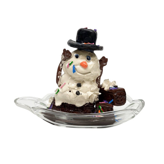 Snowman Brownie Sundae 4