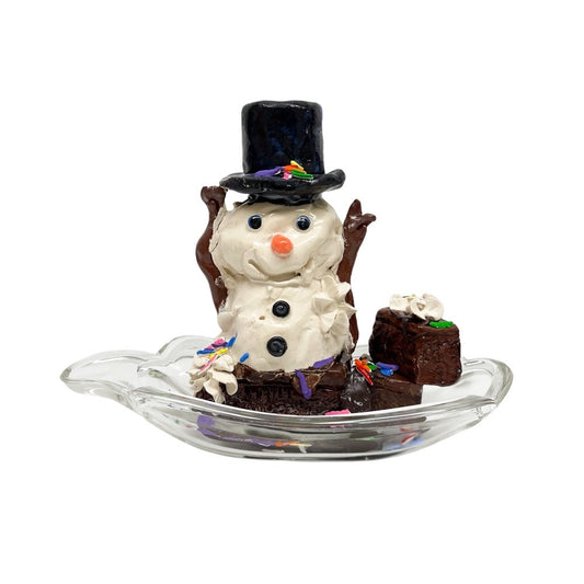 Snowman Brownie Sundae 5