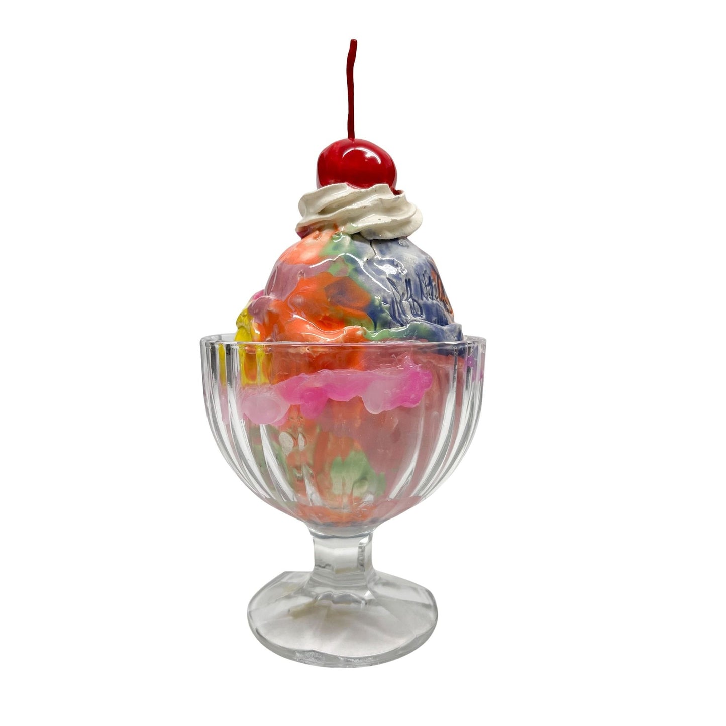 Single Scoop Rainbow Sherbet Sundae 2