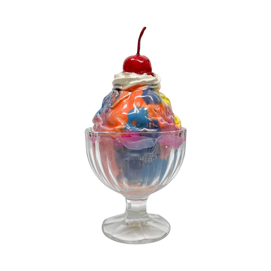Single Scoop Rainbow Sherbet Sundae 3