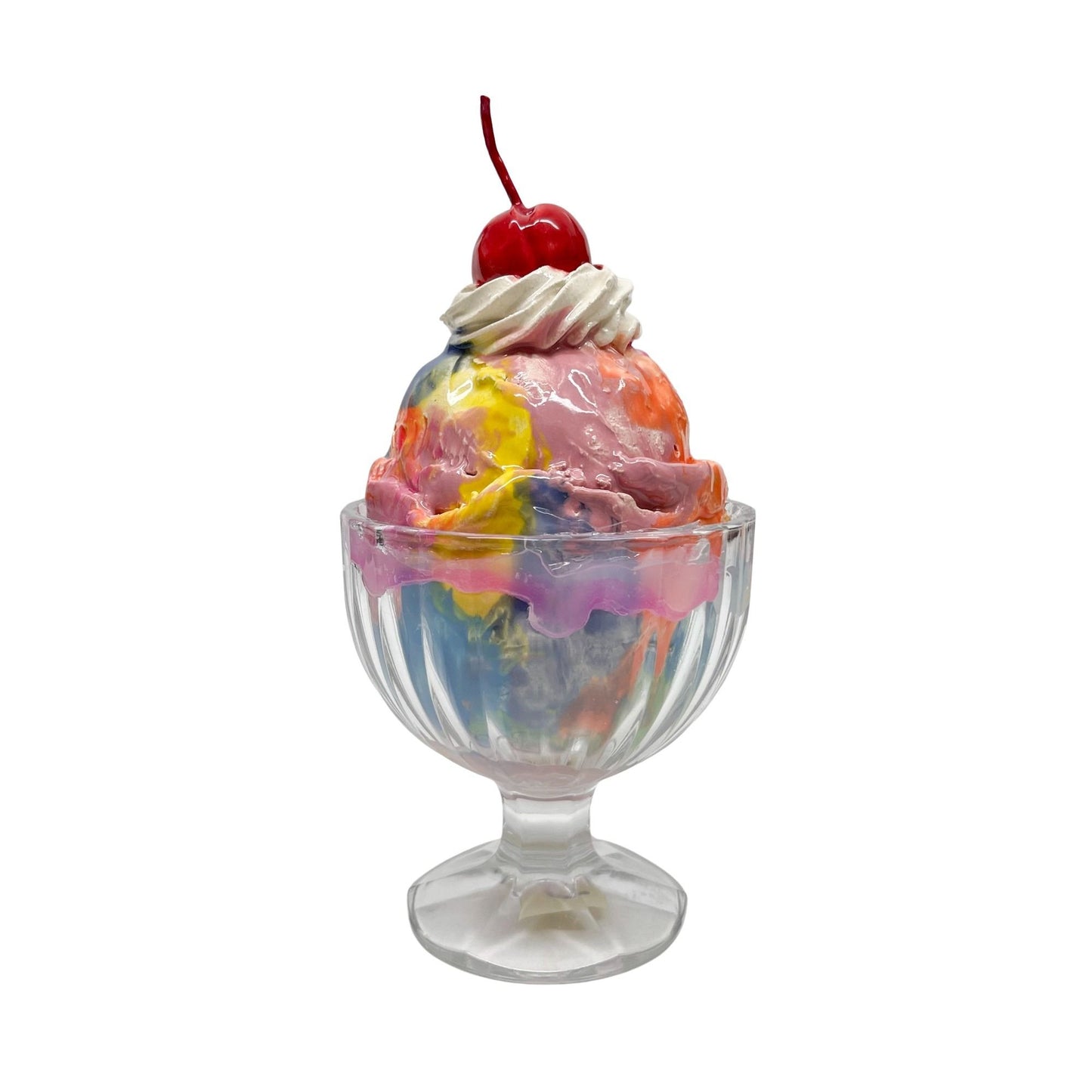 Single Scoop Rainbow Sherbet Sundae 3