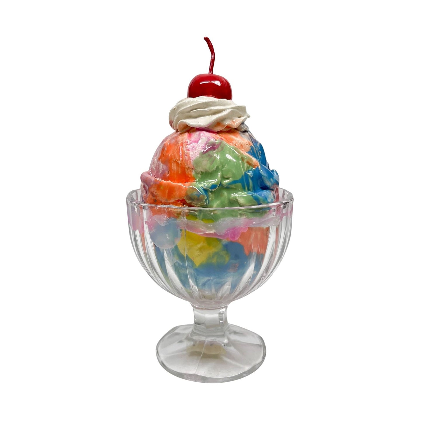 Single Scoop Rainbow Sherbet Sundae 3