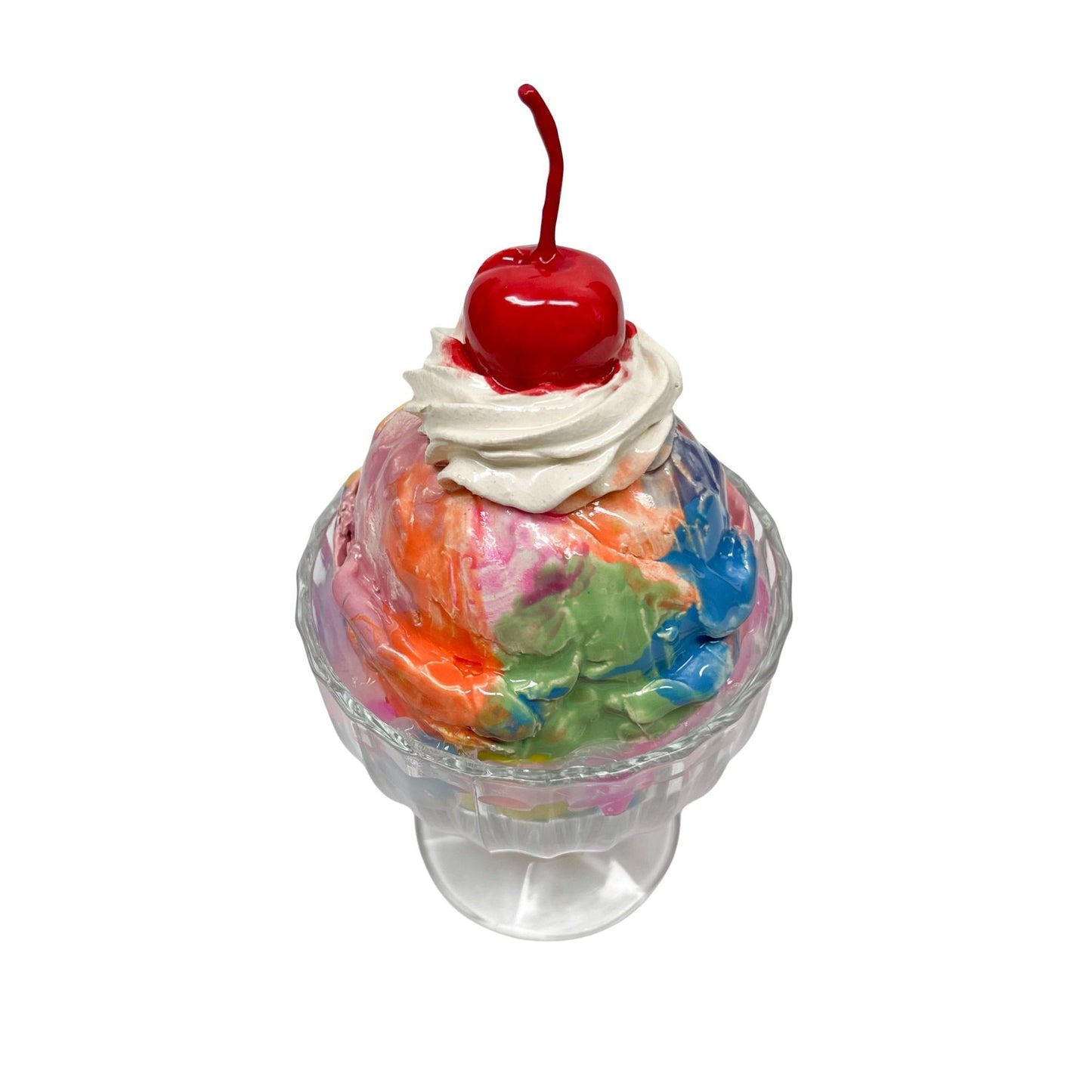 Single Scoop Rainbow Sherbet Sundae 3