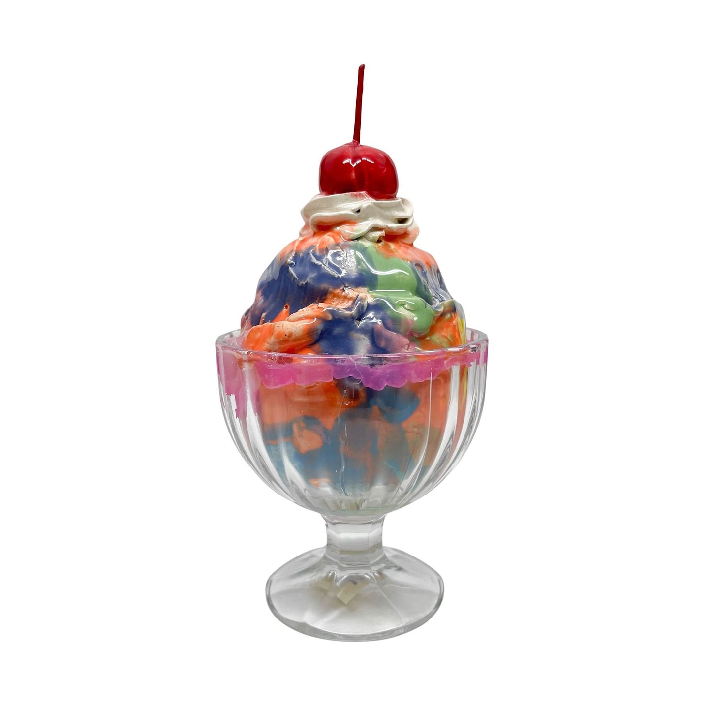 Single Scoop Rainbow Sherbet Sundae 4