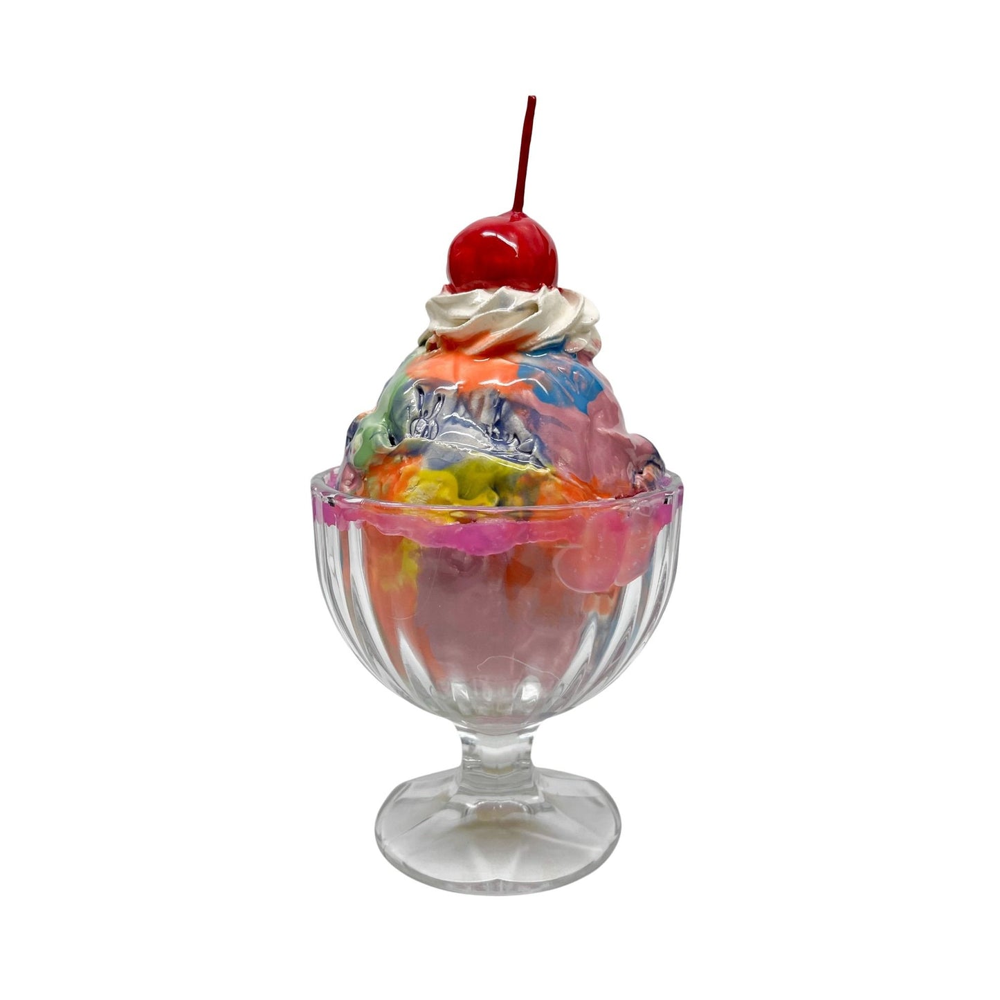 Single Scoop Rainbow Sherbet Sundae 4