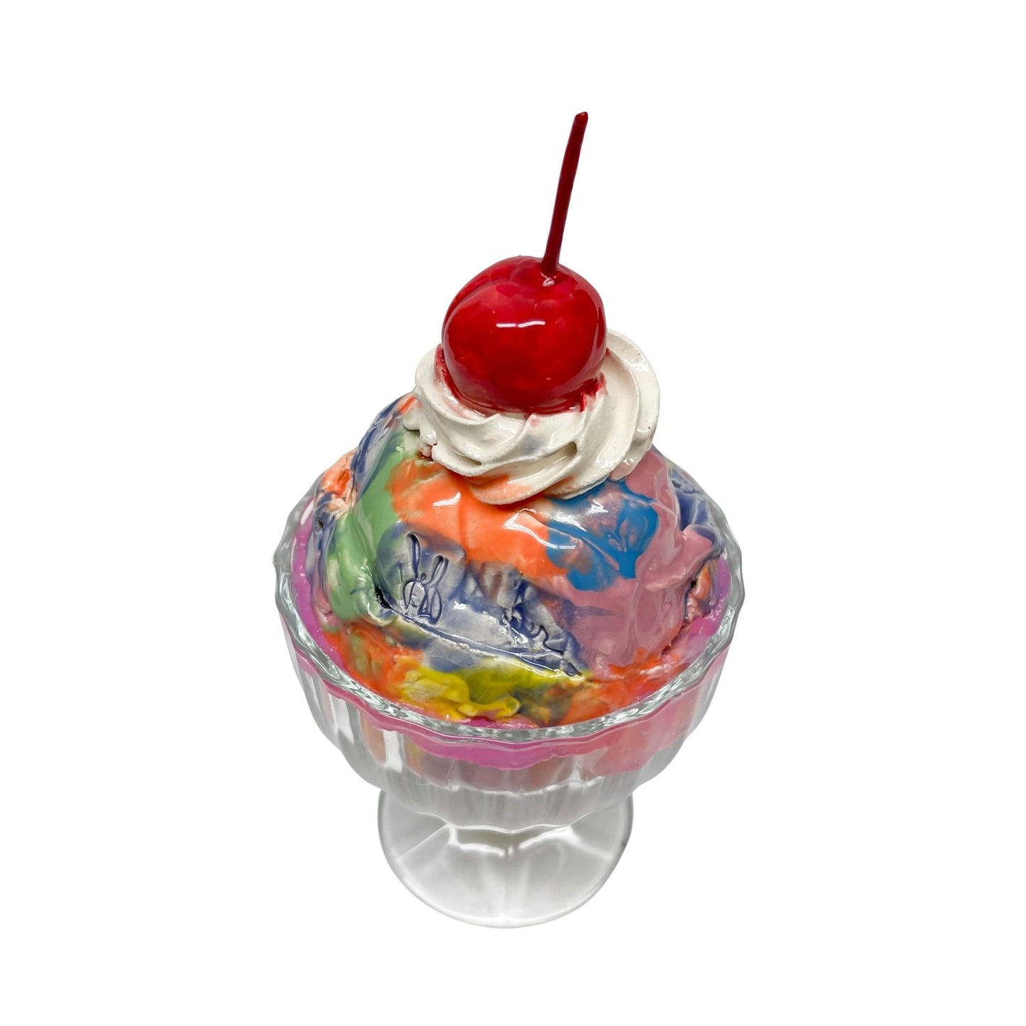 Single Scoop Rainbow Sherbet Sundae 4