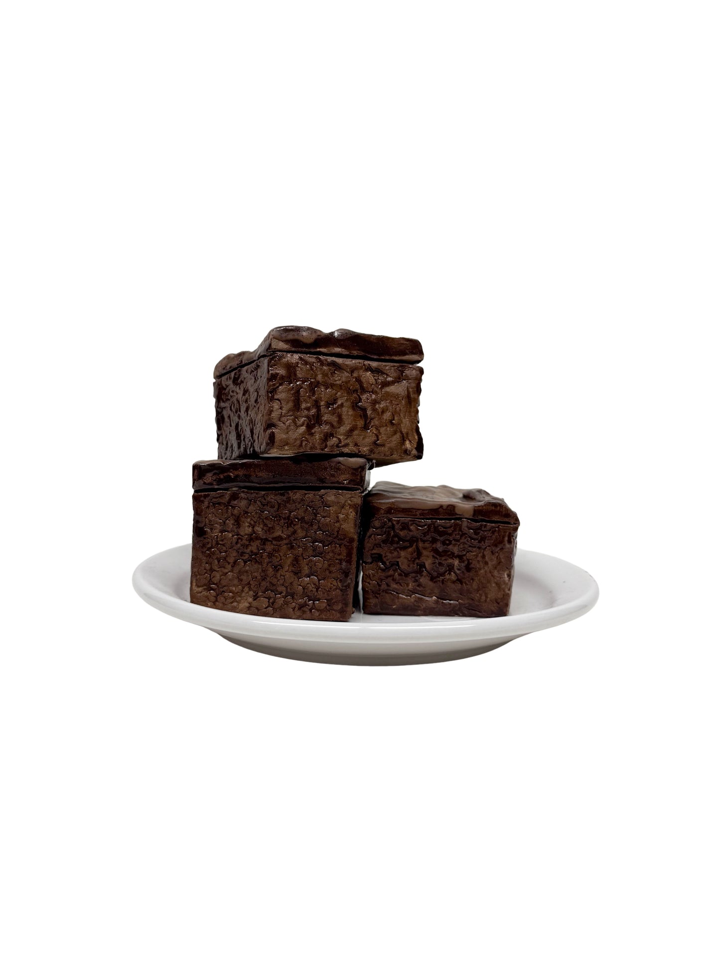 Three Plated Plain Brownies 111