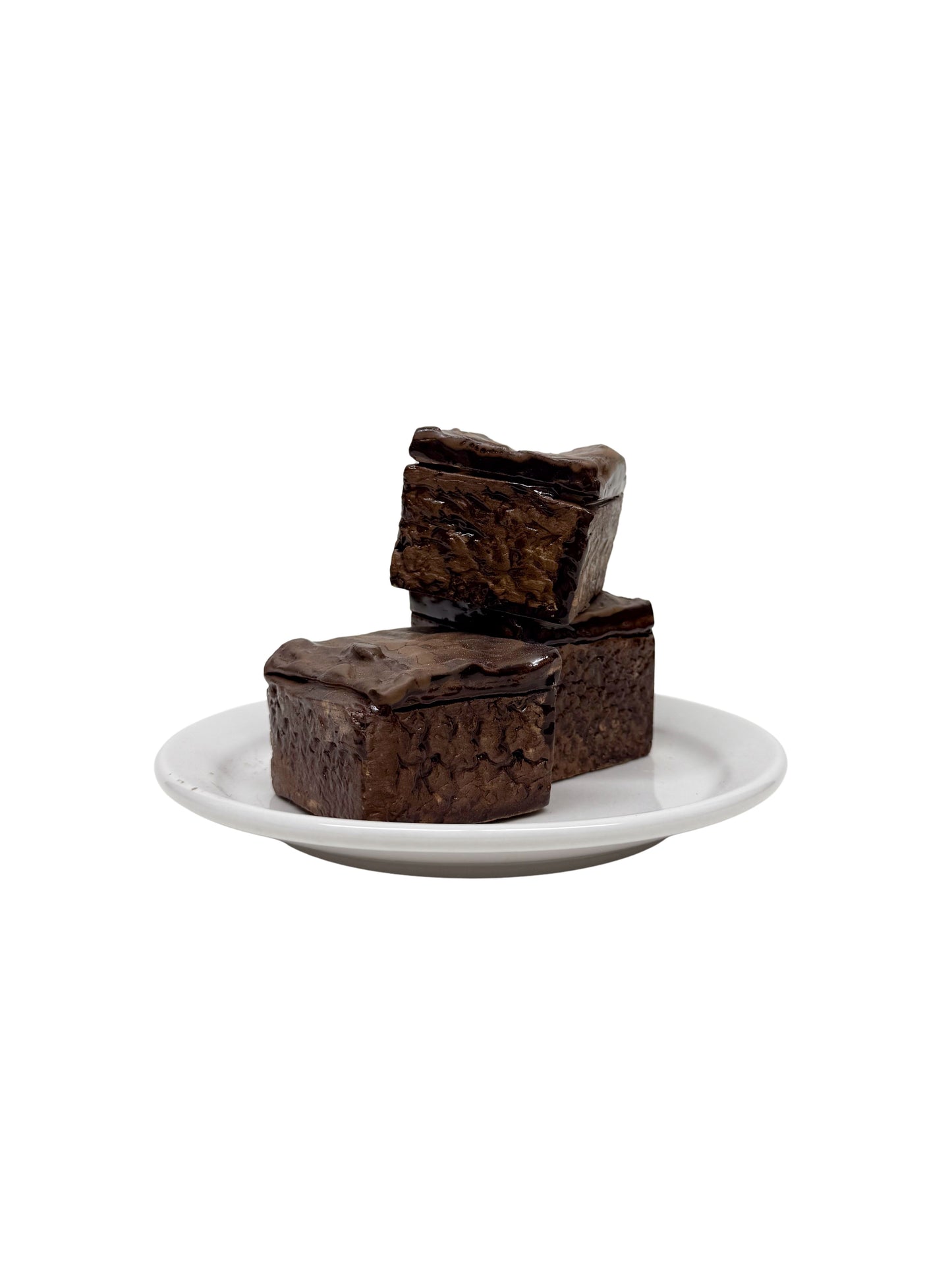 Three Plated Plain Brownies 111