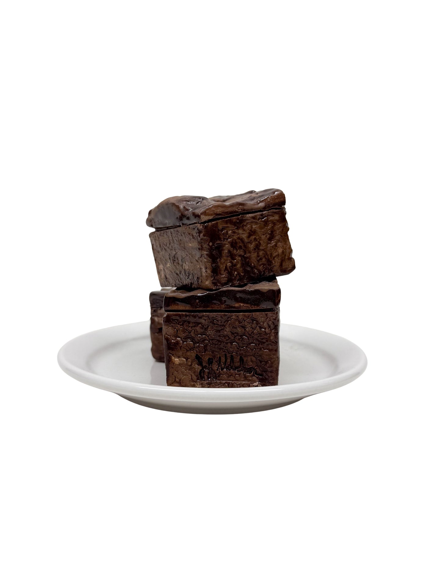 Three Plated Plain Brownies 111