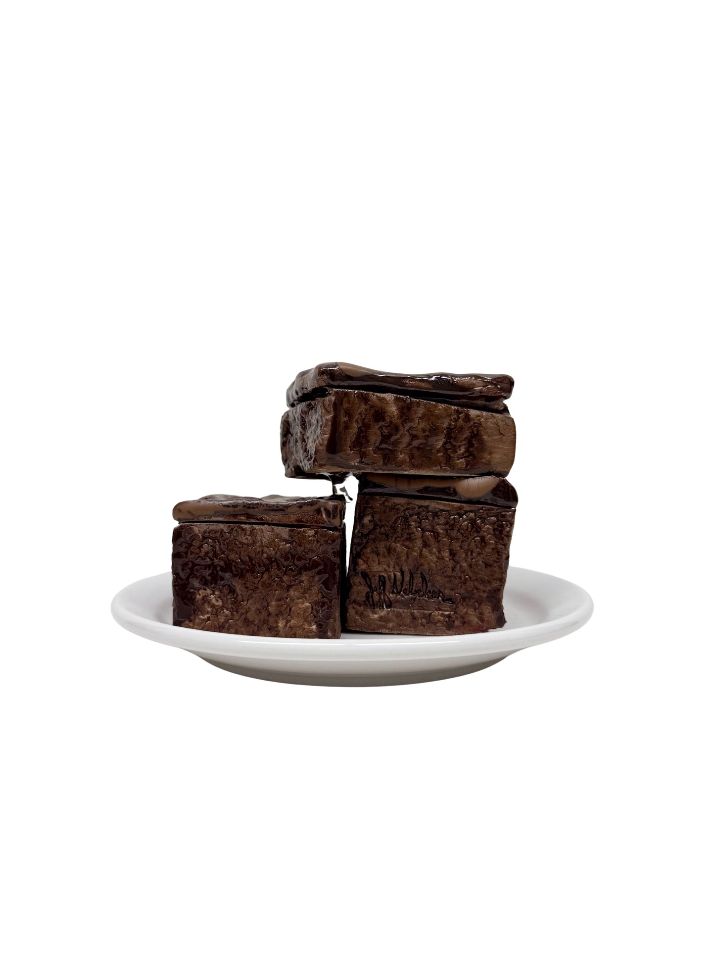 Three Plated Plain Brownies 112