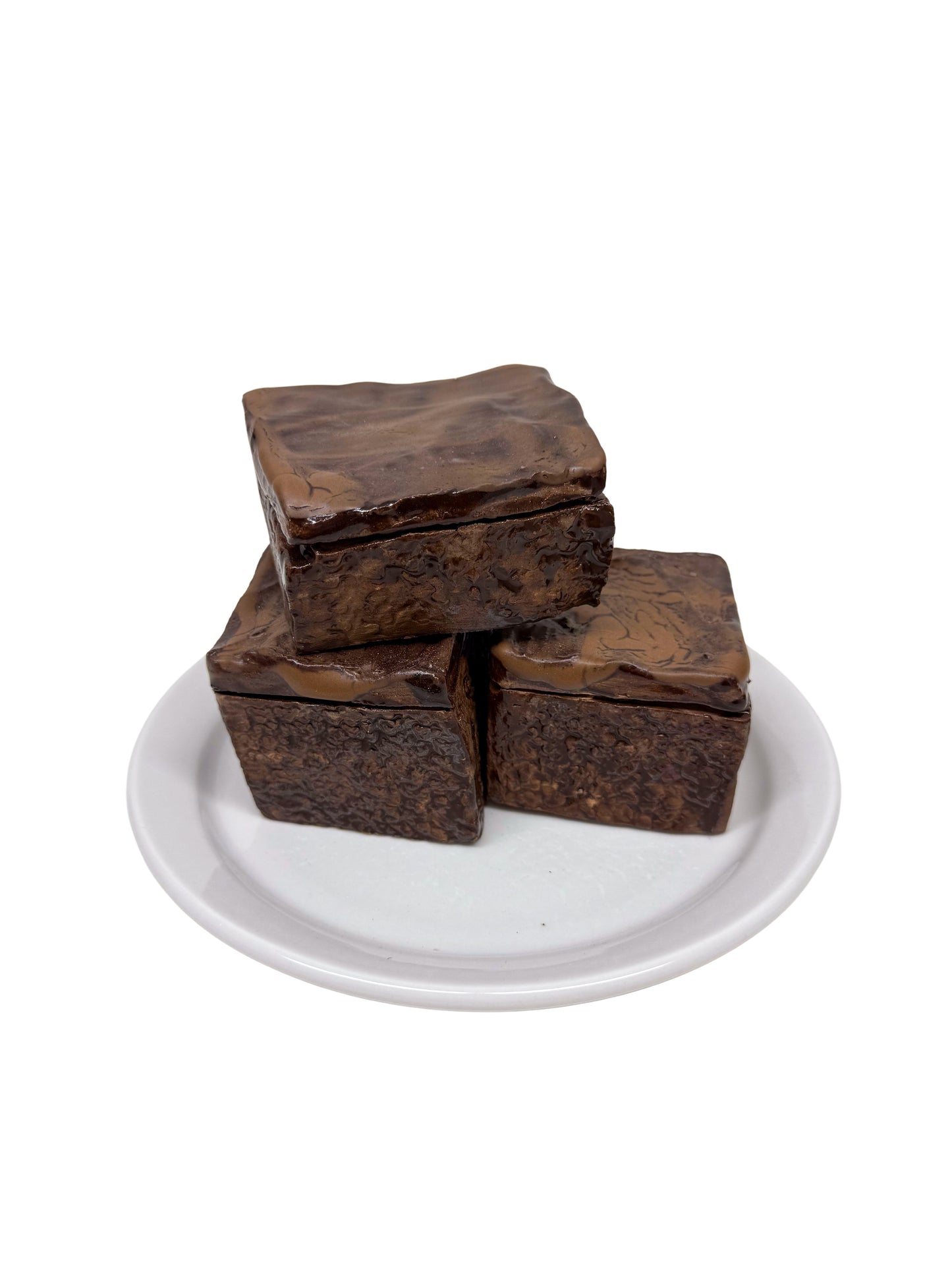 Three Plated Plain Brownies 112