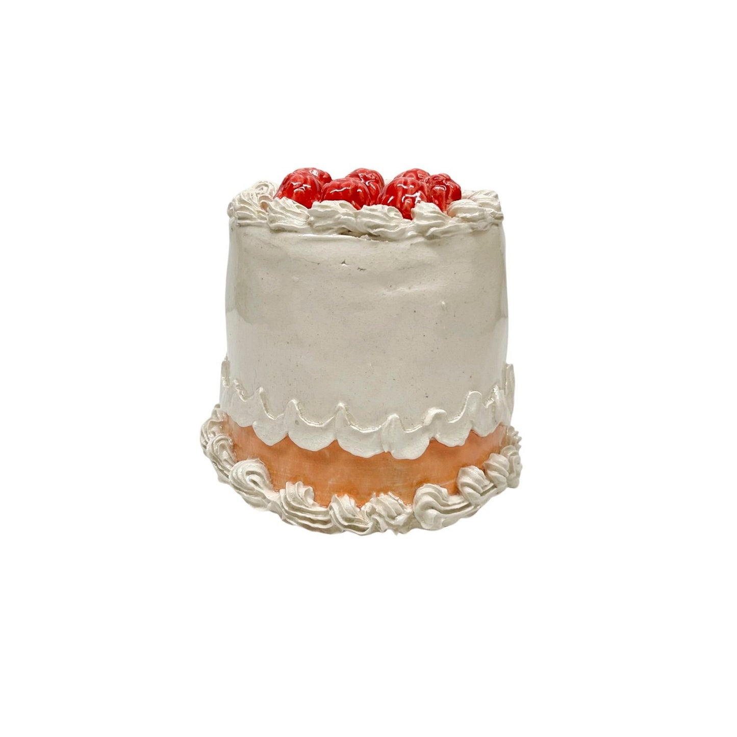 Petite Raspberry Topped Stripe Cake 12