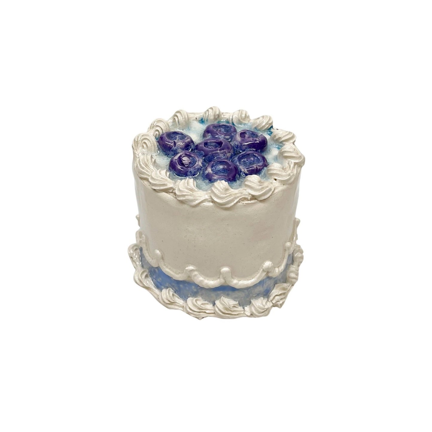Petite Blueberry Topped Stripe Cake 11
