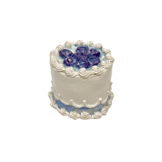Petite Blueberry Topped Stripe Cake 11