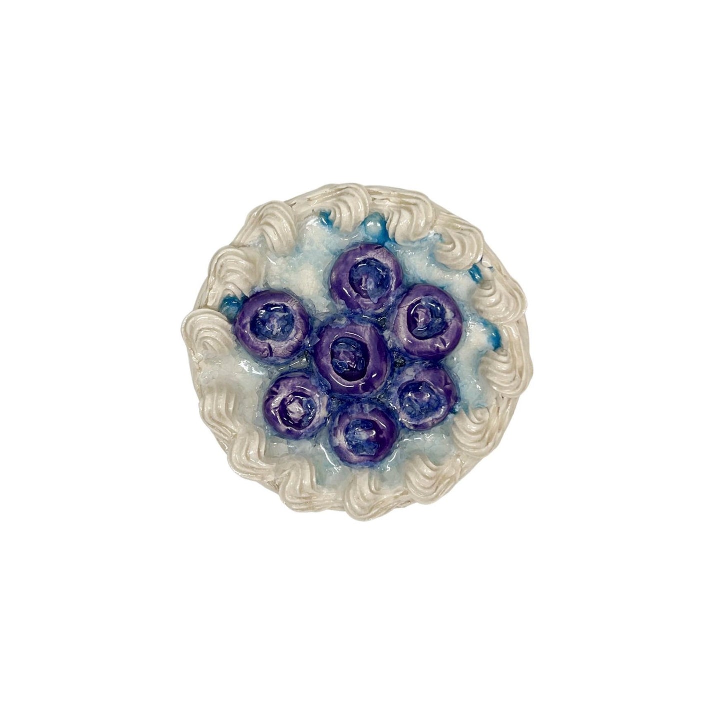 Petite Blueberry Topped Stripe Cake 11