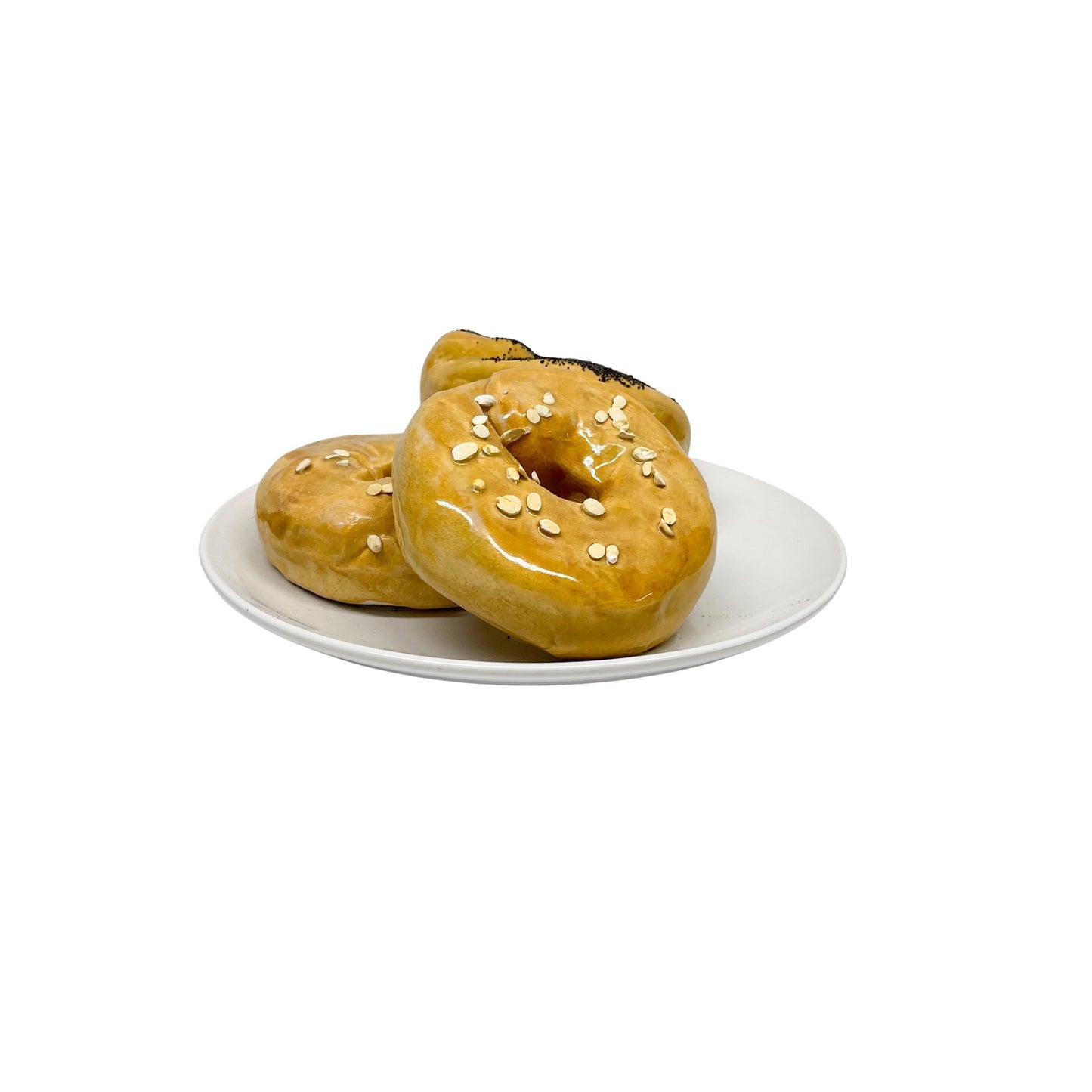 Three Plated Bagels 1