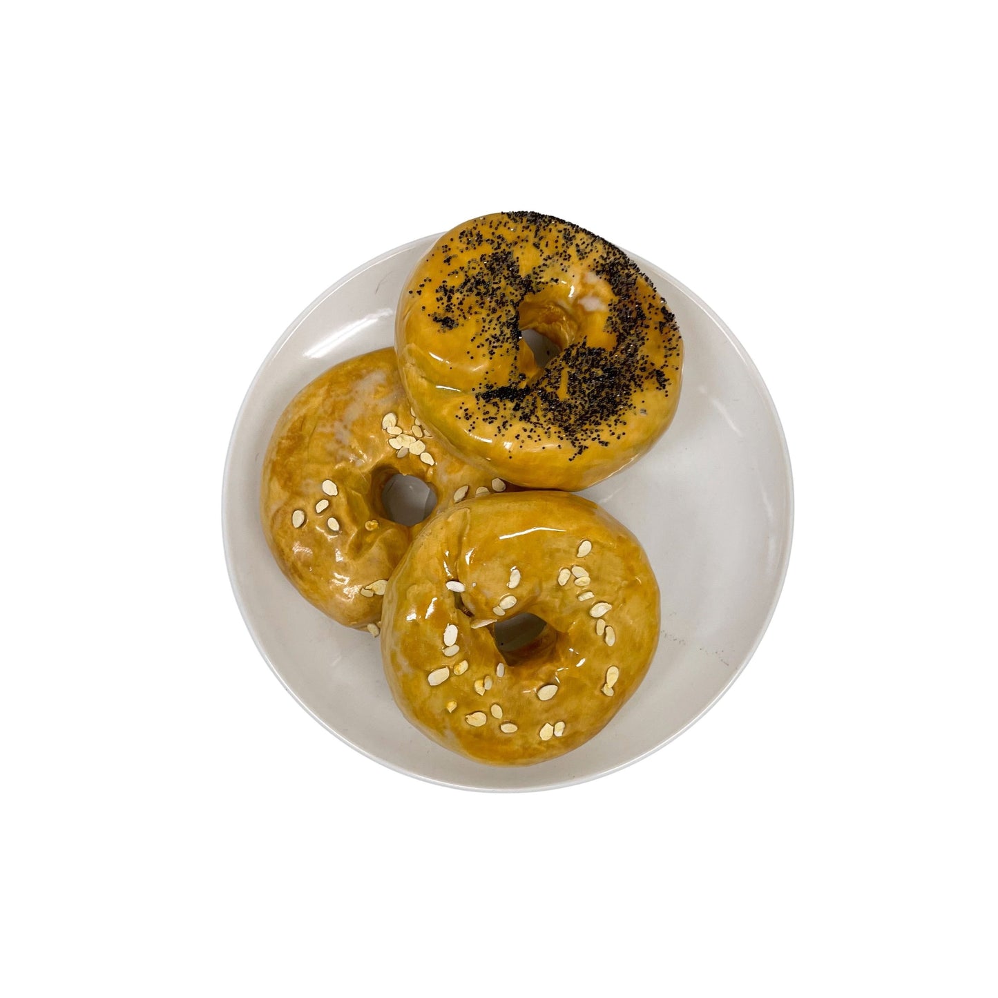 Three Plated Bagels 1