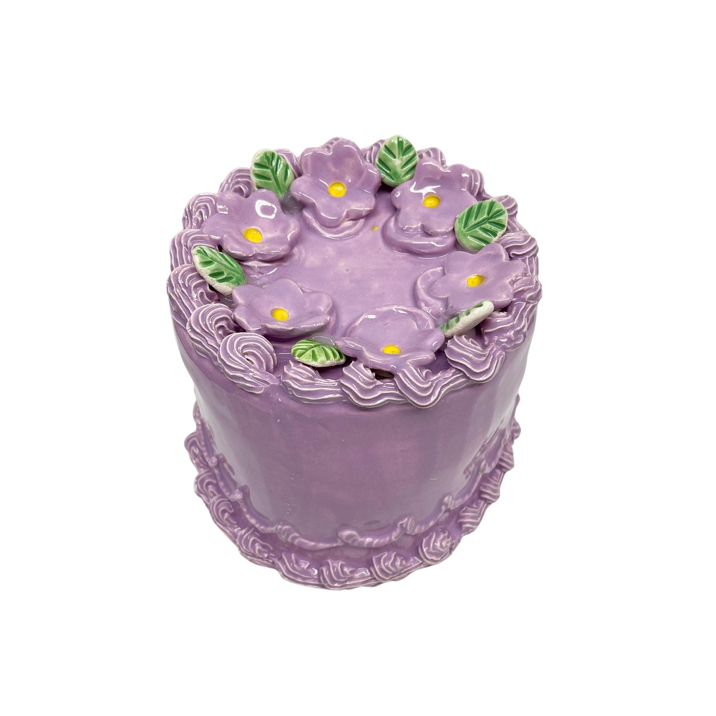Floral Topped Lavender Cake 42