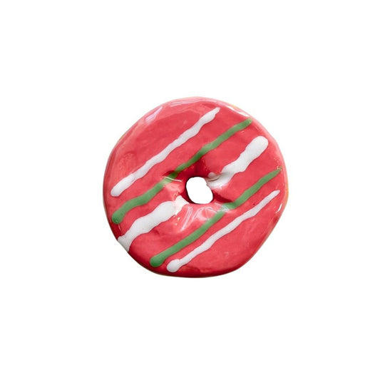Strawberry Kiwi Donut With Stripes