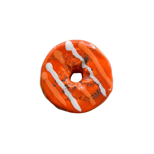 Orange Zinger Donut With Multi Stripes