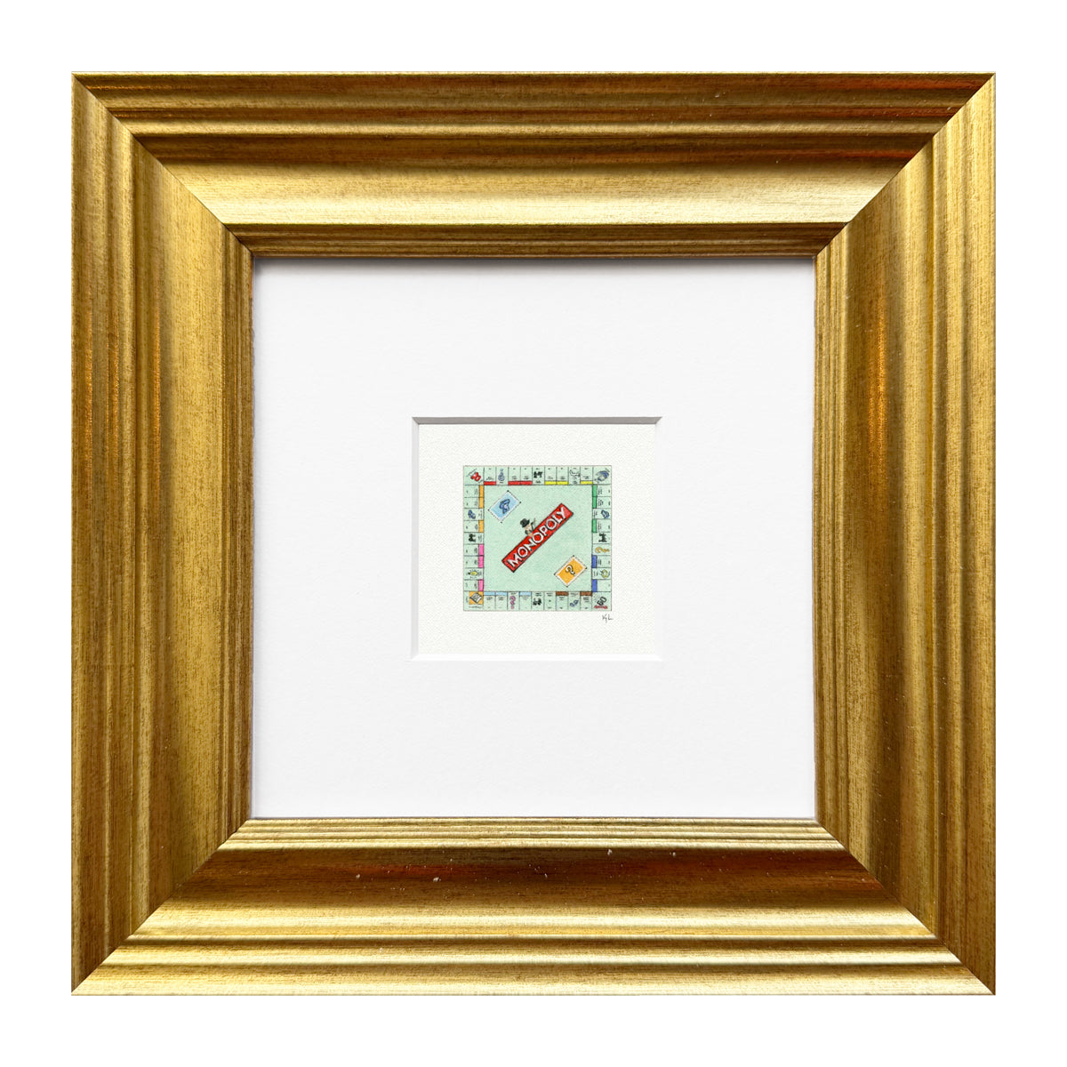 Monopoly Miniature Watercolor Print