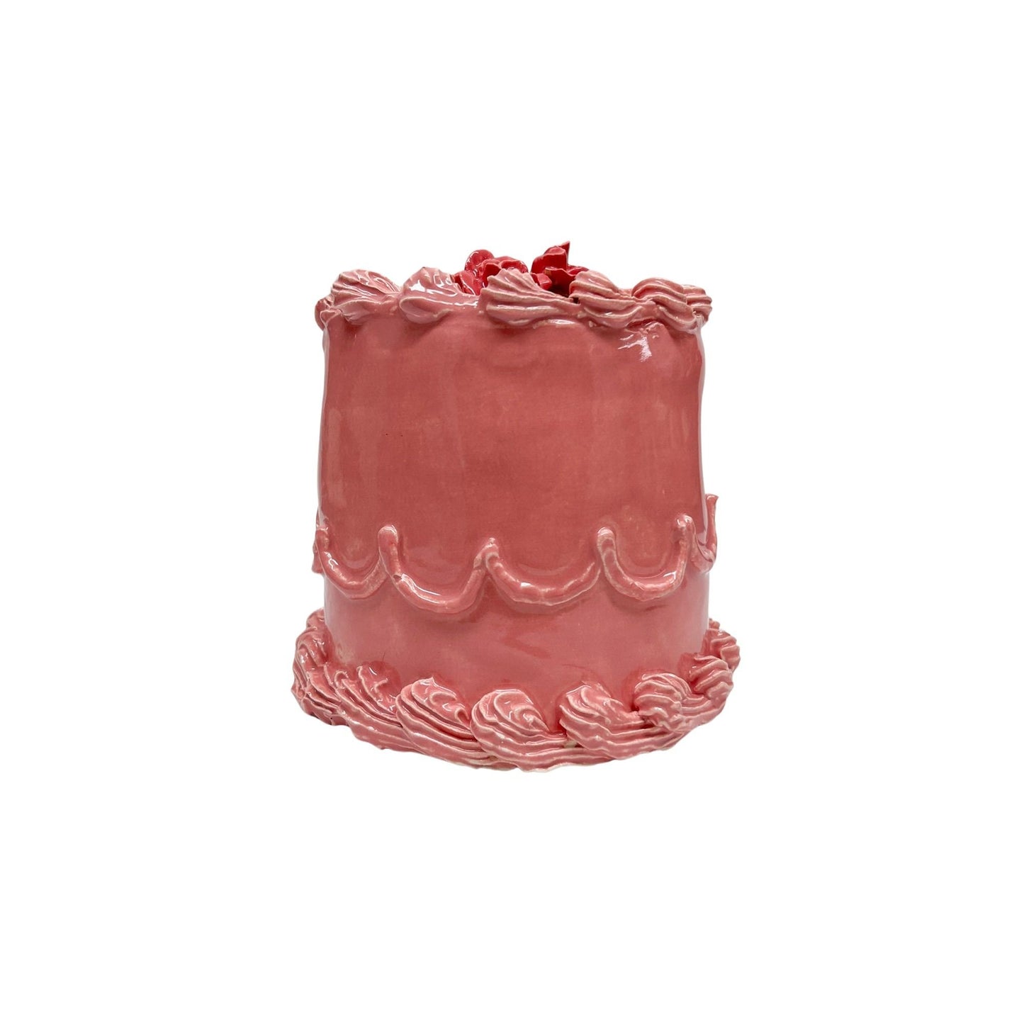 Petite Rose Topped Strawberry Cake 8