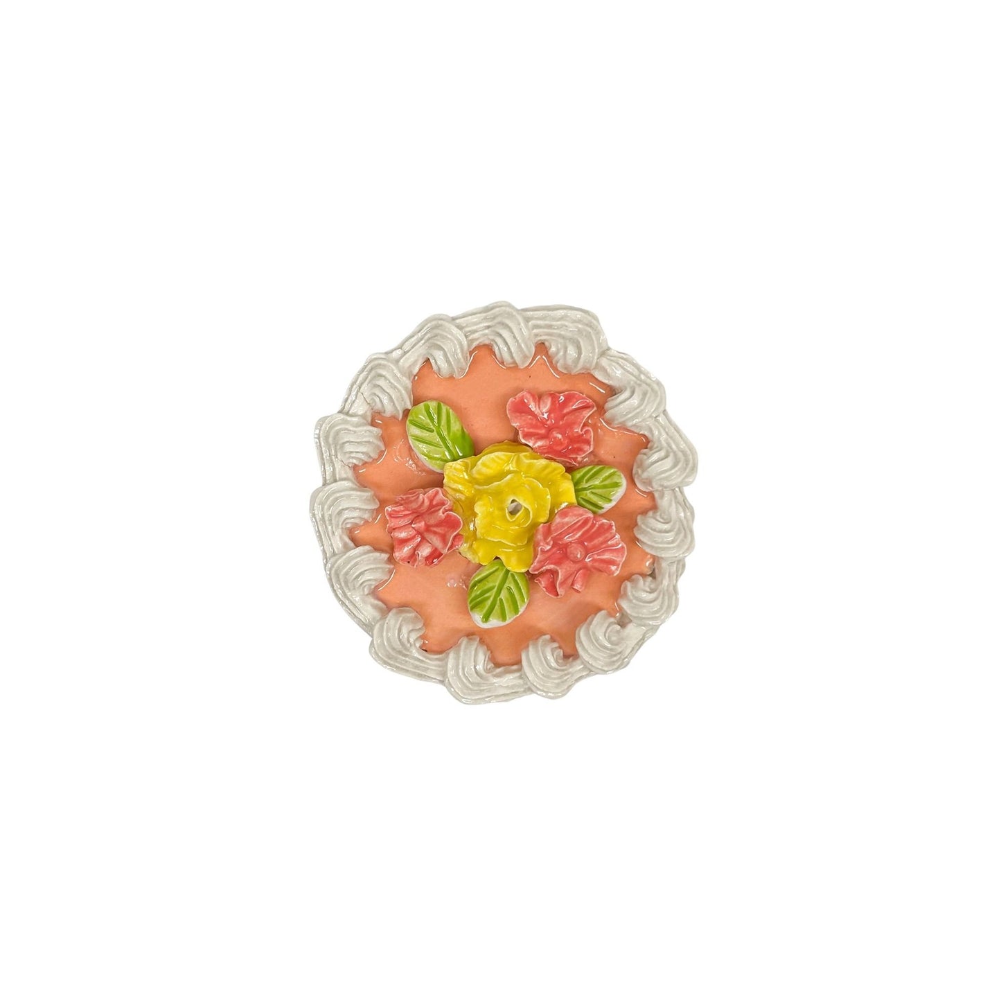 Petite Flower Topped Stripe Cake 9